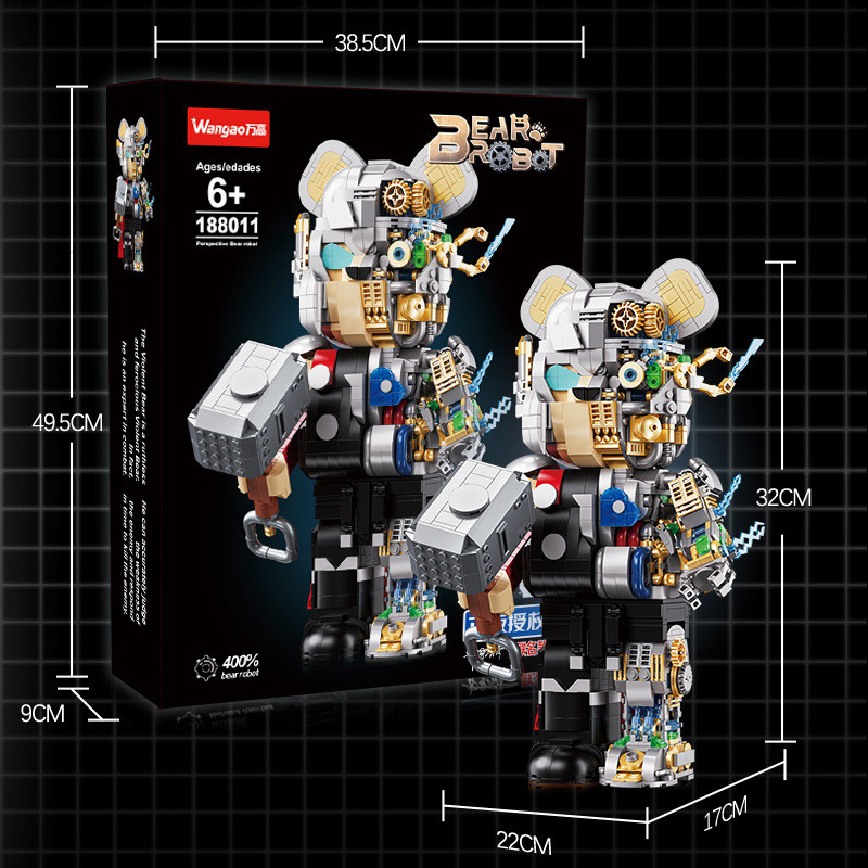 Mô hình lắp ghép - Bear Robot - Thor 188011 4 mo hinh lap ghep bear robot thor 188011 04